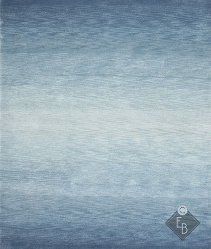 絹絨毯 - RAINBOW BLUE GRADIENT - Edition Bougainville - 現代風 / 柄付き / PET