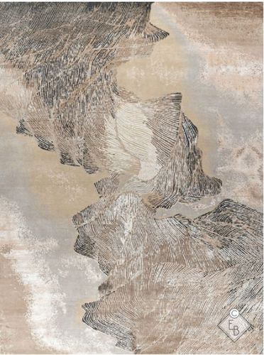 現代風絨毯 - TUUL - Edition Bougainville - 柄付き / PET / ウール製