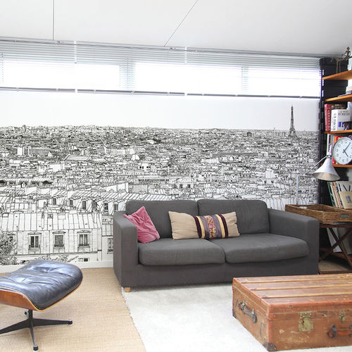 現代風壁紙 - Papier peint Vue de Paris Montparnasse Tour Eiffel Big Panor - Ohmywall - パノラマ / 現代風 / 風景柄