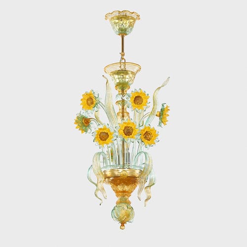 伝統的シャンデリア - VAN GOGH GIRASOLI - Sogni di Cristallo - 吹きガラス製 / 電球2個 / 業務用