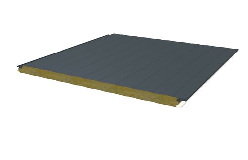 ファサード被覆材用サンドイッチパネル - JI VULCASTEEL WALL ALPHA LIN&Eacute;AIRE - Joris Ide - 金属面 / ロックウール