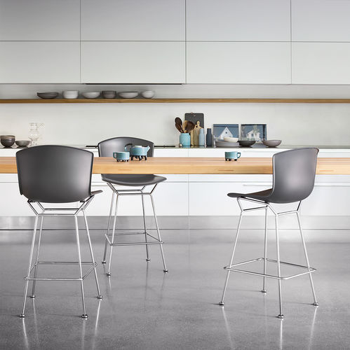 現代風バ－チェア - Bertoia  - Knoll international - 屋内用 / クロムスチール製 / ポリッシュスチール製