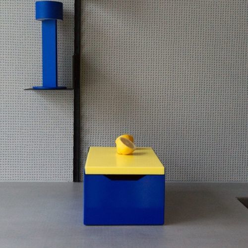 粉体塗装スチール製収納箱 - SOLIBOX  - MYKILOS - ポリエチレン / ふた付き