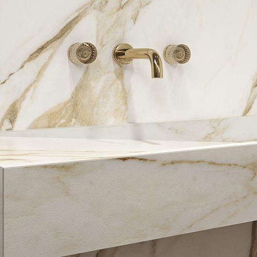 洗面器用ダブルハンドル混合水栓 - PF60011337 - Versace Ceramics - 壁取り付け式 / 金属製 / バスルーム用