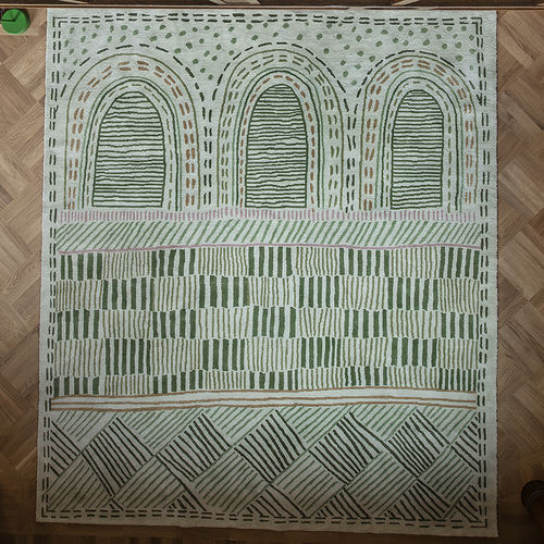 現代風絨毯 - BIBLIOTEKET  - Asplund - 柄付き / ニュージーランド産ウール製 / Tencel®