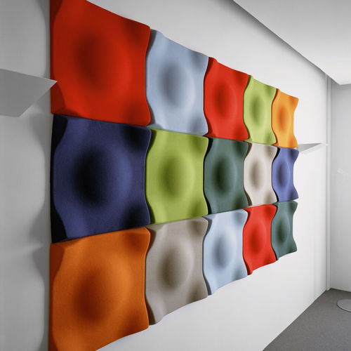 壁取り付け式吸音パネル - SOUNDWAVE® SWELL - OFFECCT - ポリエステル繊維 / 四角形 / 3D