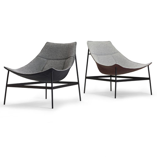 現代風安楽椅子 - MONTPARNASSE  - OFFECCT - 革製 / 布製 / グレー