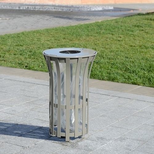 公共用ゴミ箱 - Cargo - univers & cité | mobilier urbain - 粉体塗装スチール製 / 対テロ作戦 / 蓋なし