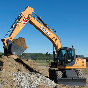 中型パワーショベル - WX188 - Case Construction - タイヤ式 / Tier 3 / 工事現場用