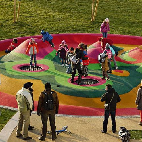 プレイグランド用トランポリン - LOOP XL - Eurotramp Trampoline Kurt Hack GmbH - 円形 / 屋外用