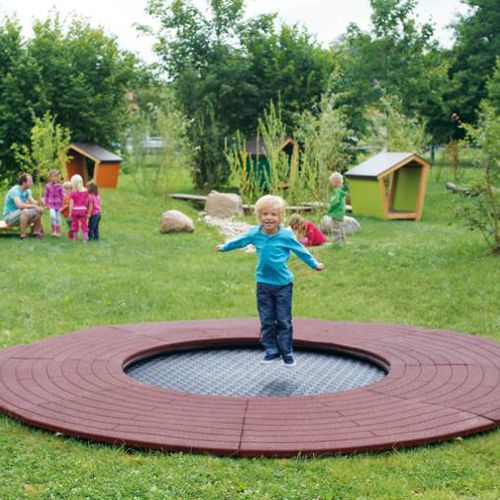 プレイグランド用トランポリン - WEHRFRITZ GROUND - Eurotramp Trampoline Kurt Hack GmbH - 円形 / 屋外用