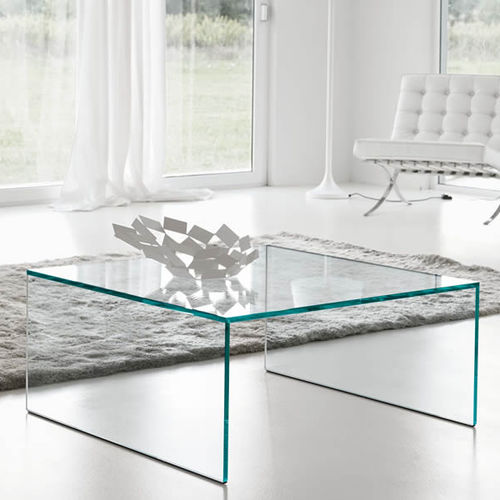 現代風ローテーブル - EDEN - TONELLI Design - ガラス製 / 長方形 / 正方形