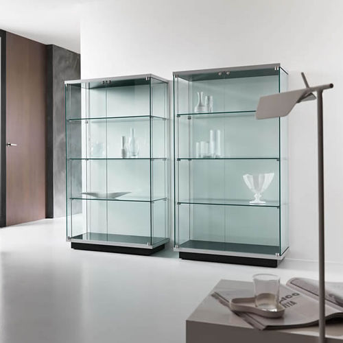 現代風展示ケース - BROADWAY - TONELLI Design - ガラス製 / 漆木材 / 照光式