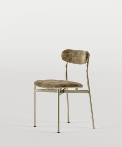 現代風チェア - MIT - TONELLI Design - 屋内用 / 布製 / クロム化金属脚