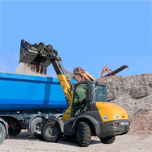 タイヤ式ローダー - AT 900 - MECALAC Baumaschinen GmbH - 工事現場用 / 伸縮自在 / 工事現場用
