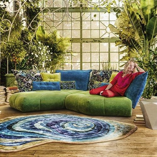 モジュール式ソファー - MATILDA - BRETZ - 半円形 / 現代風 / 布製