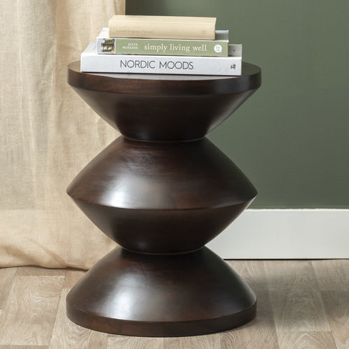現代風サイドテーブル - Totem - KARLSSON CLOCKS - 木製 / 木製脚 / 円形