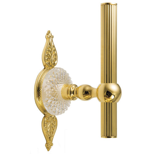 壁取り付け式トイレットロール紙保持具 - C45-505 CYGNE AIL&Eacute; - Cristal&Bronze - 真ちゅう製