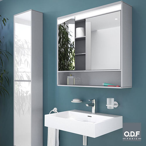 現代風鏡付きバスルーム用戸棚 - 8563-11 - ODF Paris - 家庭用 / 業務用 / ガラス製
