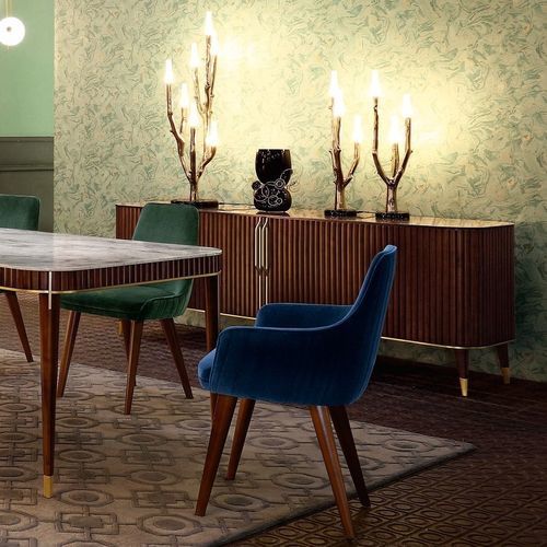 現代風サイドボード - EDEN-ROCK - ROCHE BOBOIS - 突板 / 引き戸付き / 4脚