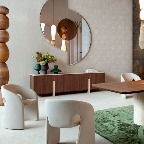 現代風サイドボード - PALATINE - ROCHE BOBOIS - 突板 / MDF / トラバーチン製