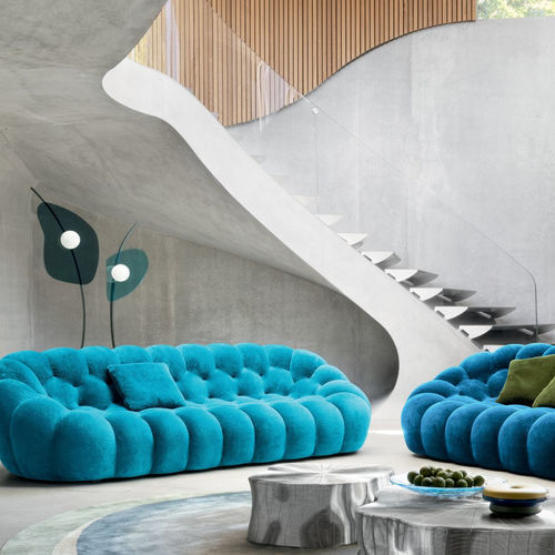 現代風絨毯 - STONE - ROCHE BOBOIS - 柄付き / ウール製 / Tencel®