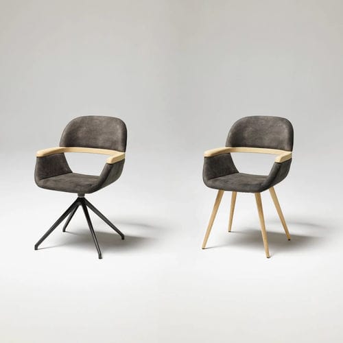 現代風ダイニングルーム用チェア - GINO - ANREI - Reisinger GmbH - 屋内用 / 布製 / オーク材製脚