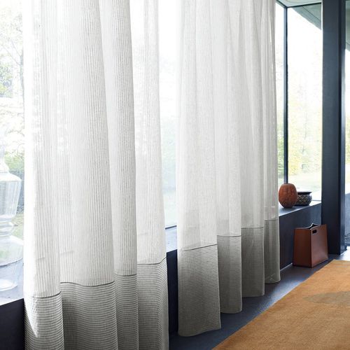 無地シアーカーテン - ZIMMER + ROHDE : TALENTS - Zimmer + Rohde GmbH - 縞模様 / リネン / ポリエステル製