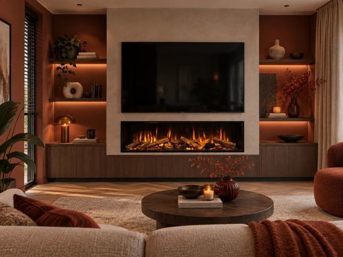 電気暖炉 - E155/37F - Kalfire Fireplaces - 組み込み式 / 単一面 / 密閉