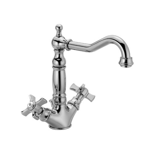 洗面器用ダブルハンドル混合水栓 - 23864 - F.lli Frattini - カウンタートップ / クロム真鍮製 / バスルーム用