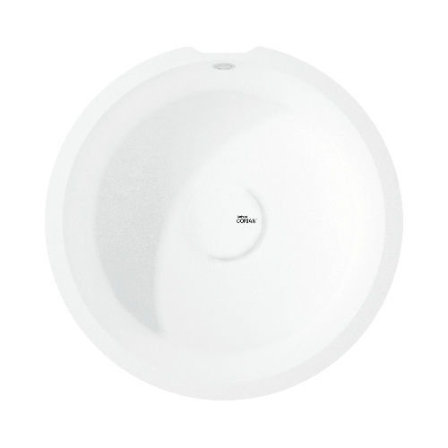 1槽流し台 - Rounded  - CORIAN - 水切りなし / コーリアン®製 / オーバーマウント型