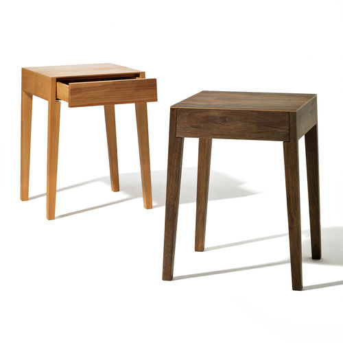 現代風ベッドサイドテーブル - THEO - sixay furniture - オーク材 / ウォールナット / 無垢材
