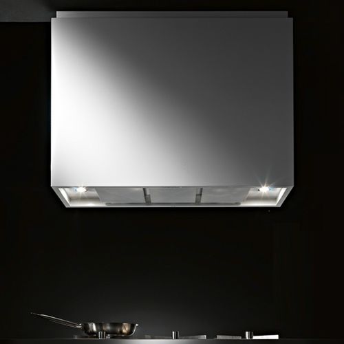アイランドレンジフード - ATTIVA ISOLA INOX O BIANCO OPACO - STEEL TIME SRL - 埋込照明付き