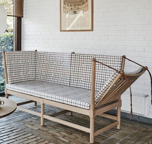 北欧デザインソファー - THE SPOKE-BACK - Fredericia Furniture - 布製 / 革製 / 肘掛け付き