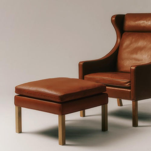 現代風フットレスト - 2202 - Fredericia Furniture - 革製 / オーク材 / ウォールナット