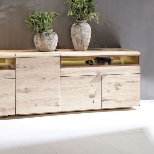 現代風サイドボード - V-Cube - Voglauer Möbelwerk Gschwandtner & Zwilling GmbH & Co. KG - オーク材 / 金属製 / ガラス製