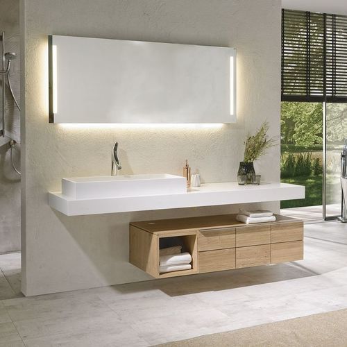 現代風バスルームキャビネット - V-Montana - Voglauer Möbelwerk Gschwandtner & Zwilling GmbH & Co. KG - 家庭用 / オーク材 / ガラス製