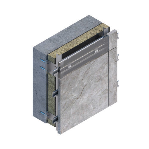 外壁用締結部品 - VECO-2000 - GIP GmbH  - アルミニウム製 / 天然石の外壁用 / 見えない