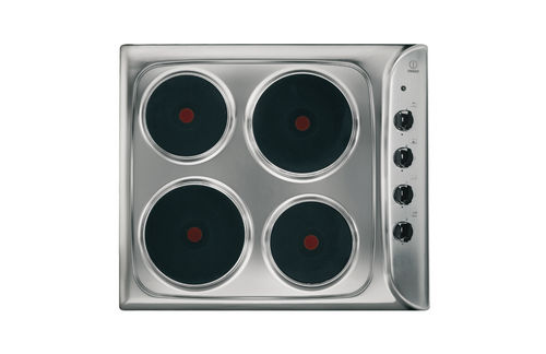 電動式コンロ - PIM 604 IX - Indesit - 4口 / 組み込み式 / ノブ付き