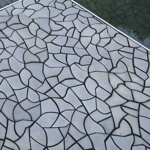 3Dタイル - CRACKED EARTH - kaza concrete - コンクリート製 / エンボス加工 / 屋外用