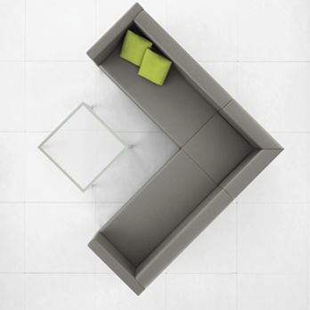 モジュール式ソファー - INFINITY - Office Furniture Group - 現代風 / 革製 / 茶色