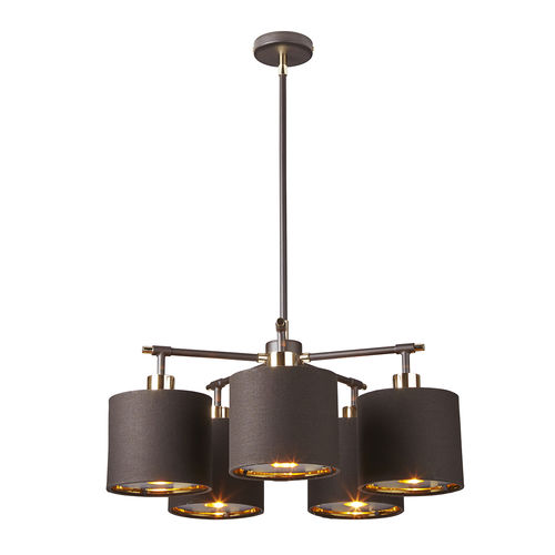 現代風シャンデリア - BALANCE - Elstead Lighting Ltd - 光沢のある真鍮製 / 布製 / アクリル製