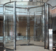 入り口ドア / ステンレススチール製 / 回転 / ガラス