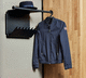 壁取り付け式コートかけ / 現代風 / 粉体塗装スチール製 / 黒色