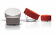現代風プーフ / 発泡体 / 円形 / キャスター付き