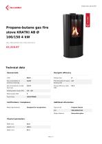 Propane-butane gas fire stove KRATKI AB Ø 100/150 4 kW-1