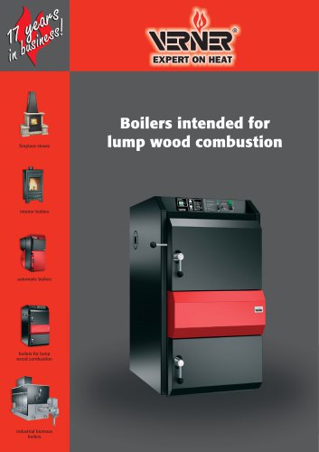 Boilers intended for lump wood combustion