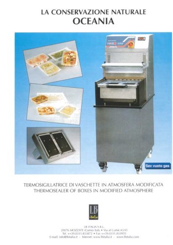 Thermosealer of boxes in modified atmosphere