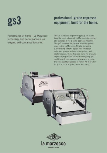 Gs3 La Marzocco Pdf Catalogs Documentation Brochures