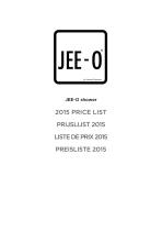 JEE-O shower: 2015 PRICE LIST - 1